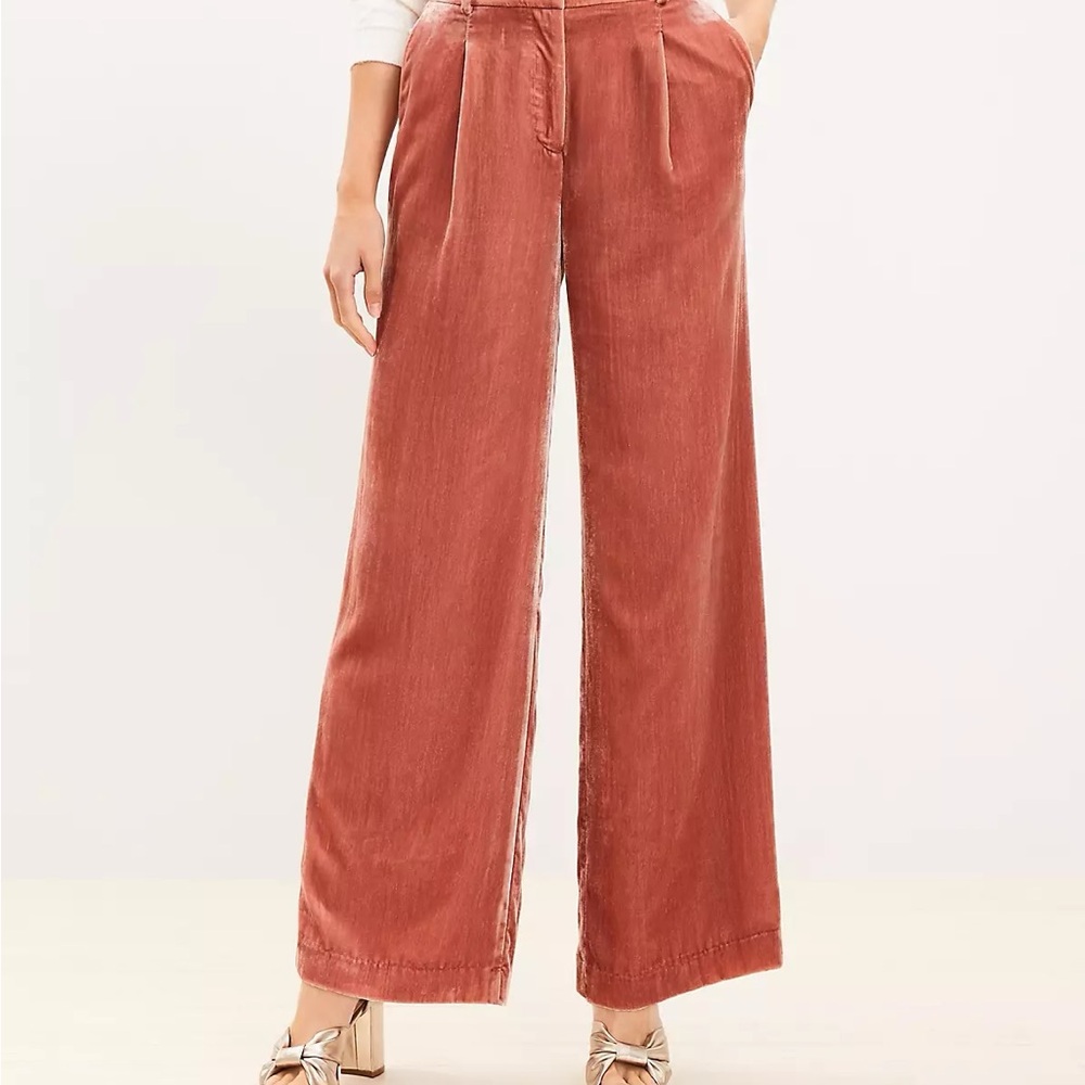 Women's Rust Wide-Leg Pants